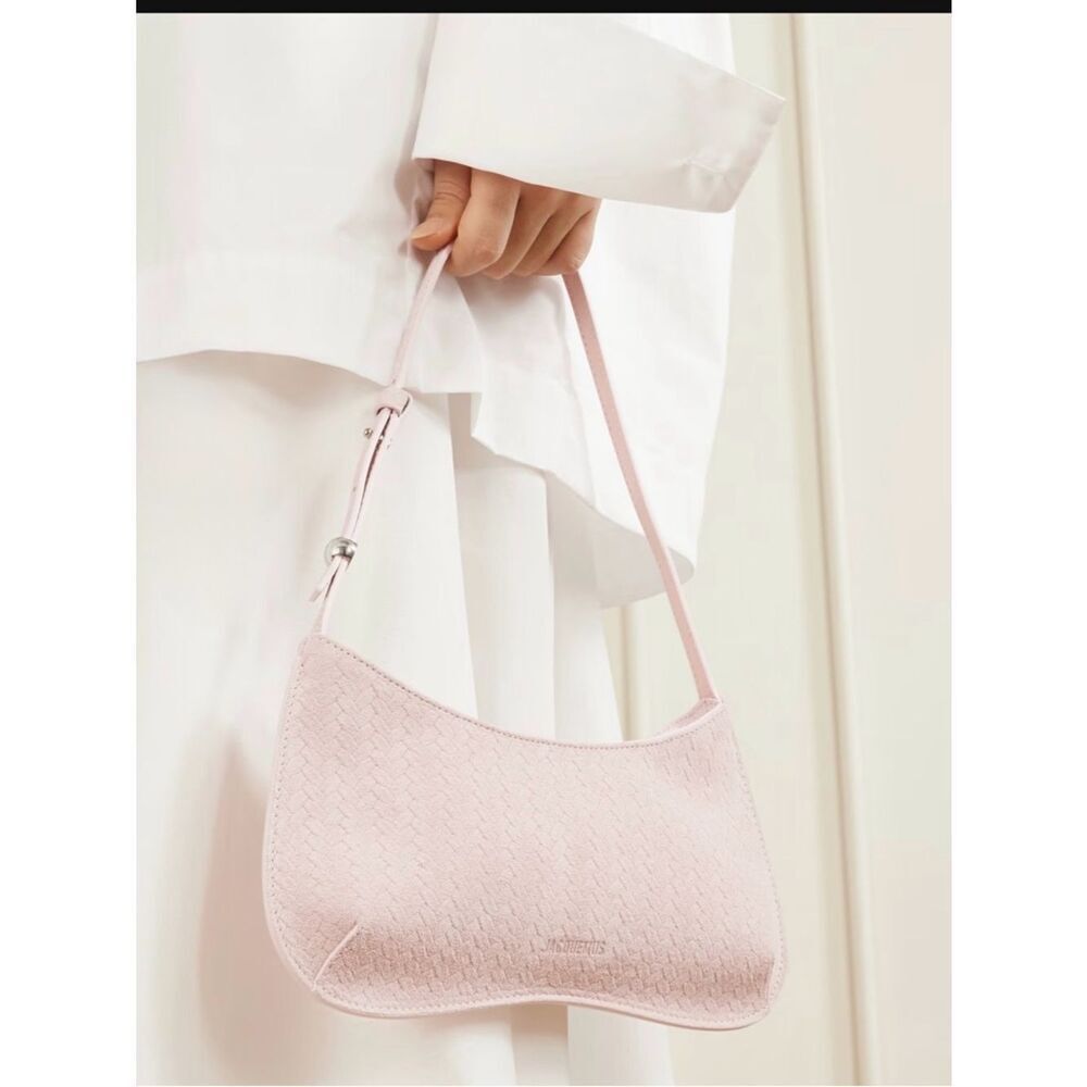 JACQUEMUS 
Le Bisou Sue Zip Handbag - Light Pink 410 - Picture 2 of 7